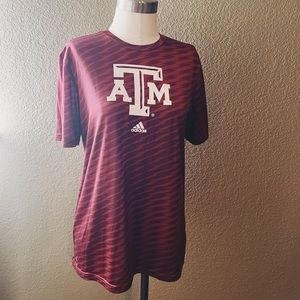 Adidas Climalite Texas A&M Lightweight Athletic Shirt - Size Large ( 12 - 14 )